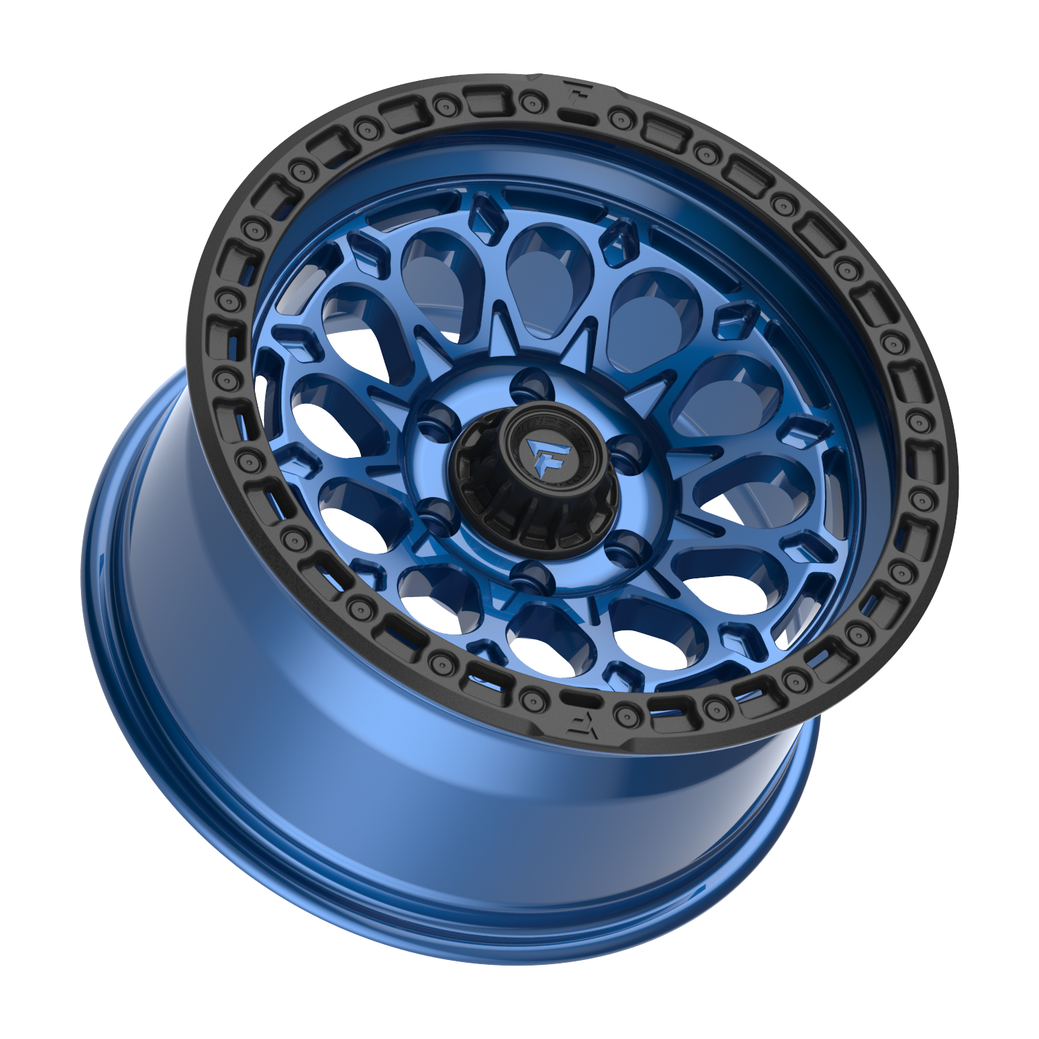 FITTIPALDI OFFROAD FT101BLB 17X9, PCD 6X135, ET -12, CB 87.1-GLOSS BLUE WITH SATIN BLACK RING