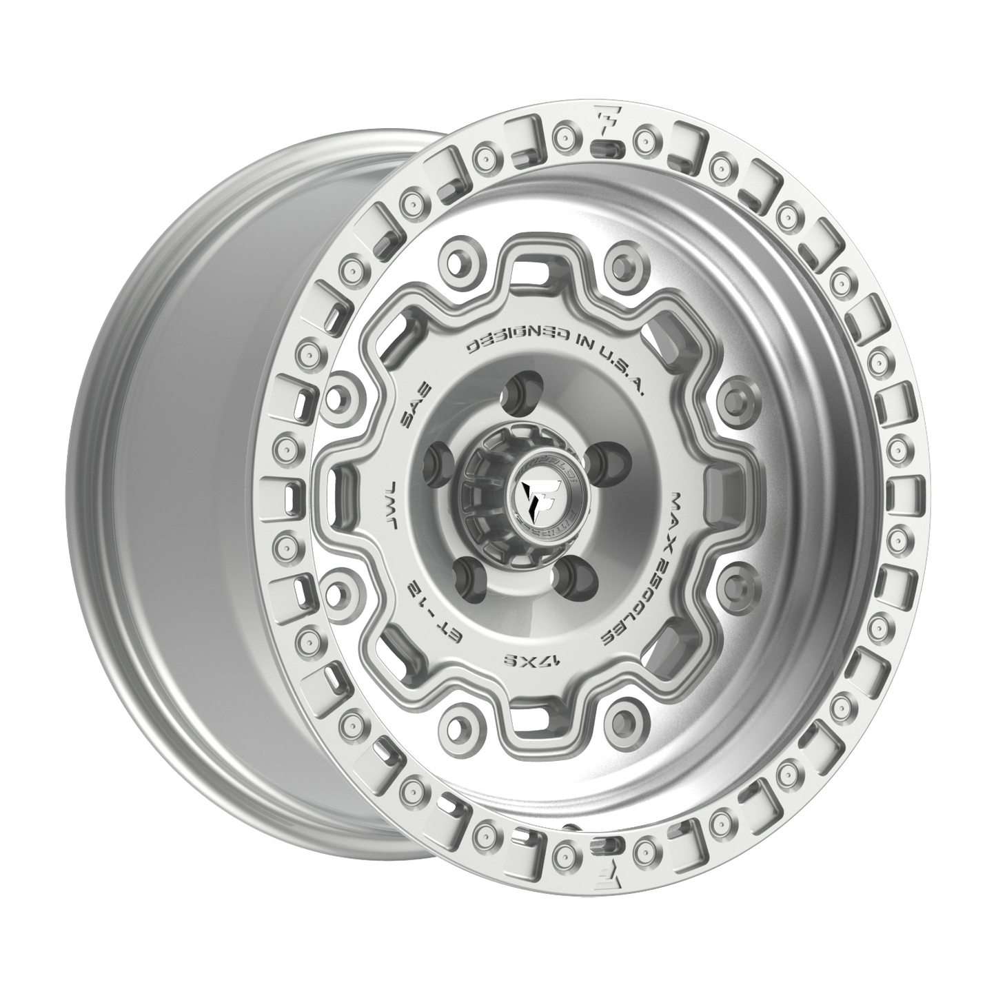 FITTIPALDI OFFROAD FT100MS 17X9, PCD 5X5.00, ET -12, CB 71.5-GLOSS SILVER MACHINED