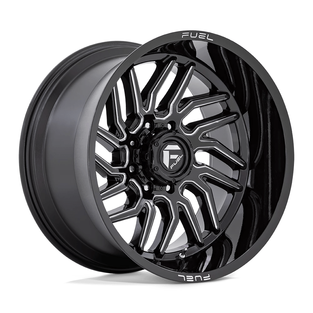 Fuel 1PC D807 HURRICANE 22X12 -44 8X165.1 GLOSS BLACK MILLED