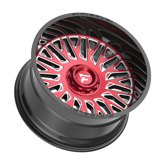 FITTIPALDI OFFROAD FA07MBRM 22X12, PCD 6X135/6X5.50, ET -44, CB 106.2-GLOSS BLACK MACHINED FACE, RED TINT, AND MILLED WINDOWS