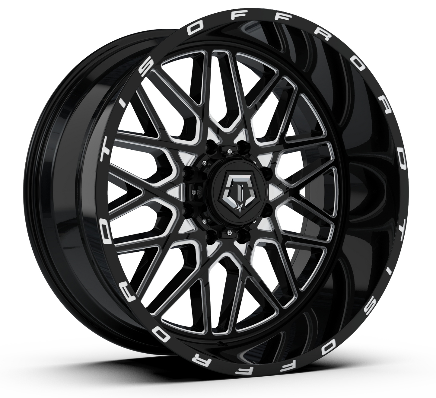 TIS 548BM 24x12 -44 6x135/6x139.7 GLOSS BLACK/MILLED ACCENTS