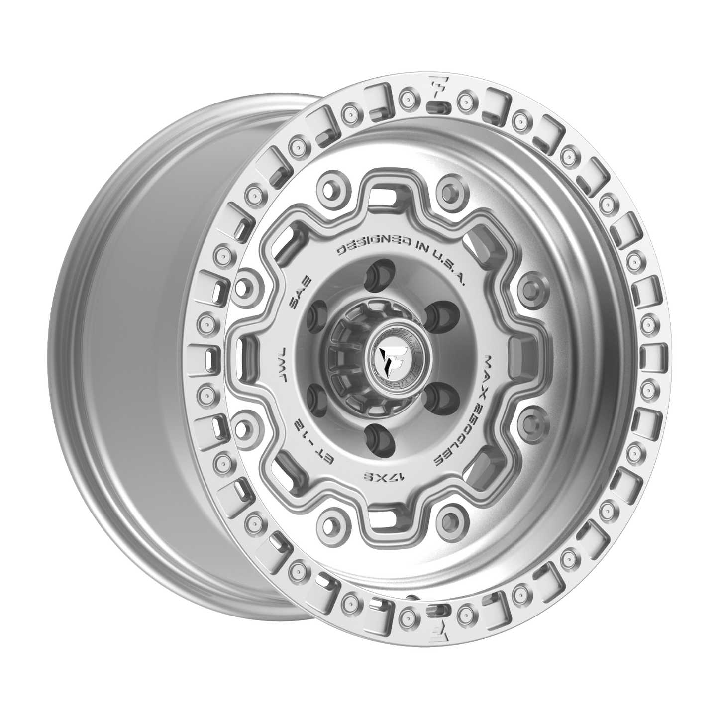 FITTIPALDI OFFROAD FT100MS 17X9, PCD 6X5.50, ET -12, CB 106.2-GLOSS SILVER MACHINED