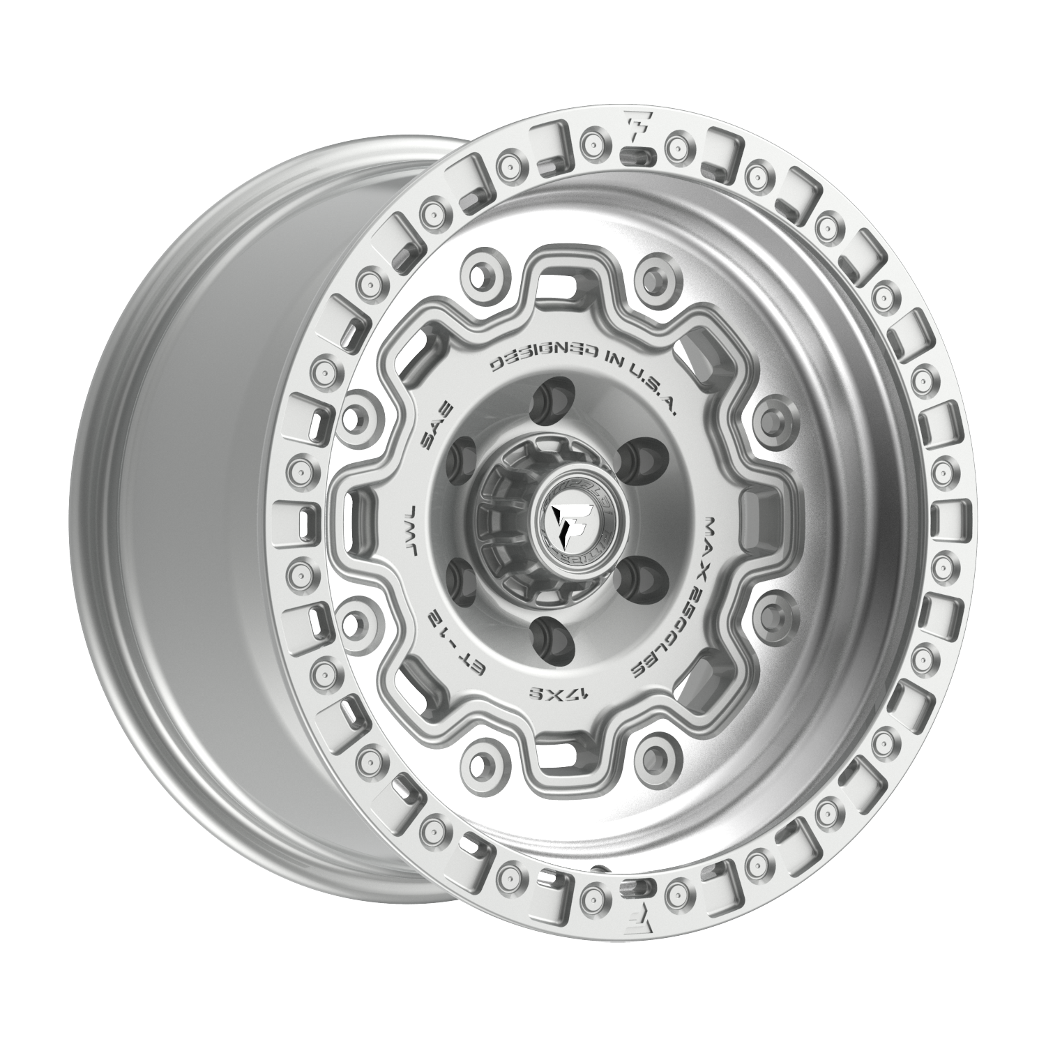 FITTIPALDI OFFROAD FT100MS 17X9, PCD 6X5.50, ET -12, CB 106.2-GLOSS SILVER MACHINED