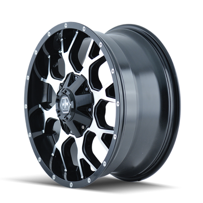 Mayhem 8015 Warrior 18x9 -12 8x180 Black and Machined