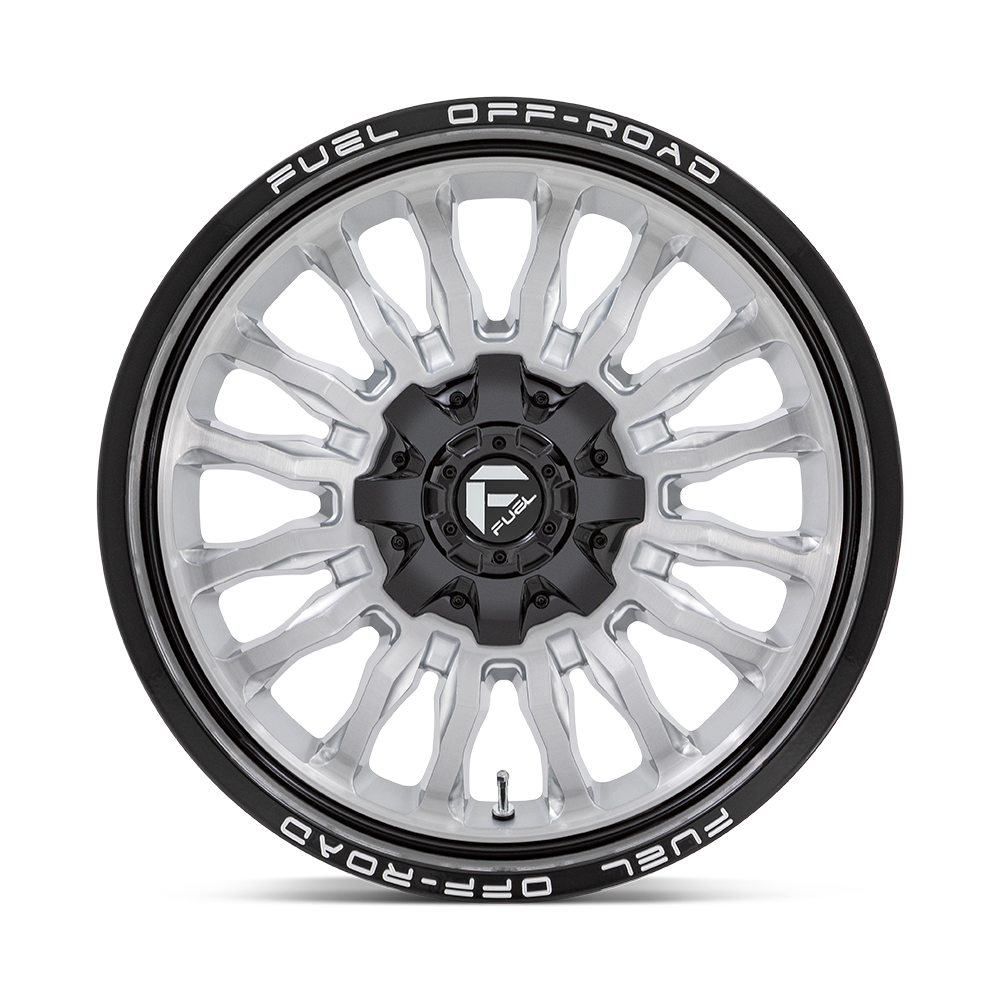 Fuel 1PC D798 ARC 20X9 1 6X135/6X5.3/6X139.7/6X5.5 Silver Brushed Face With Milled Black Lip