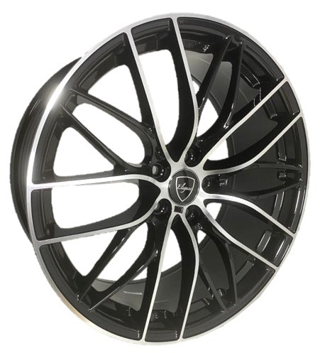 Elegant E010 20x8.5 35 5x114.3/Gloss Black Machine Face