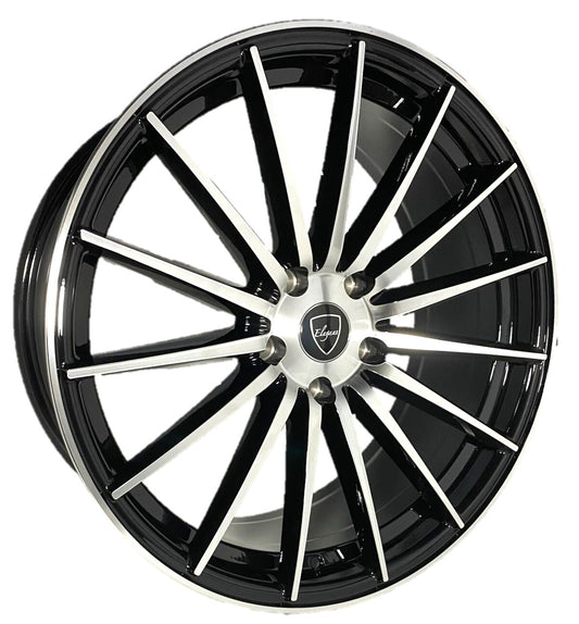 Elegant E007 17x7.5 35 5x100/5x114.3 Gloss Black Machine Face