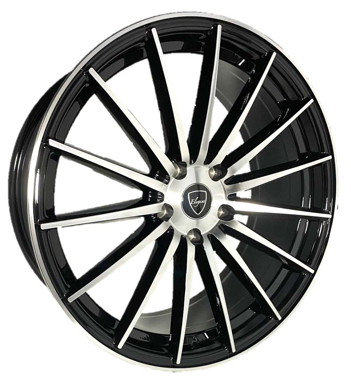 Elegant E007 20x8.5 30 5x120/Gloss Black Machine Face