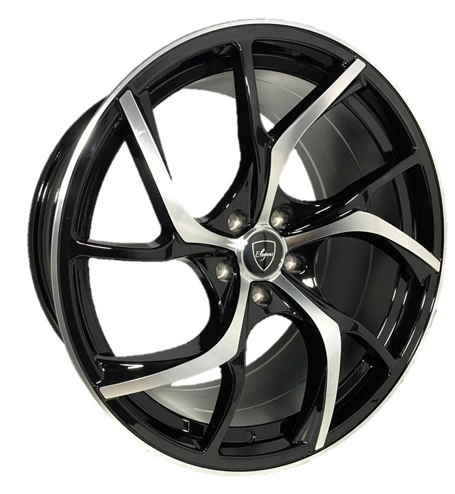 Elegant E008 20x8.5 35 5x114.3/Gloss Black Machine Face