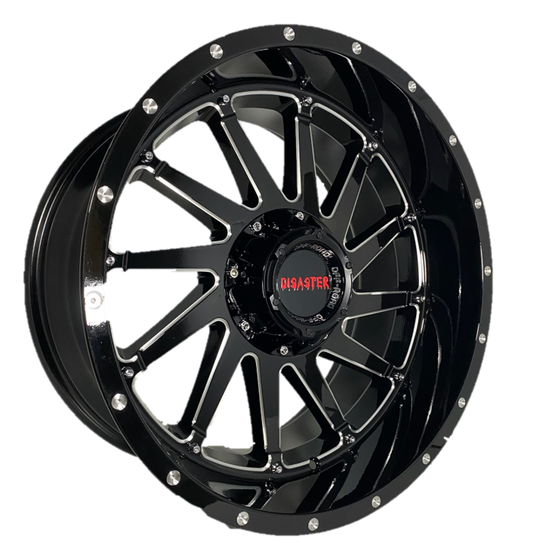 Offroad Disaster D01 20x10 -12 6x135/6x139.7 Gloss Black Milled