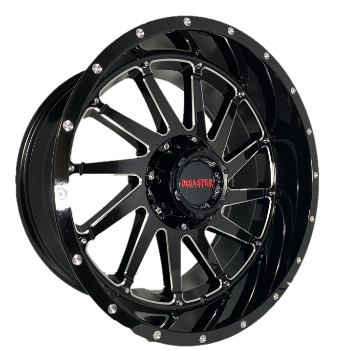 Offroad Disaster D01 20x10 -12 6x135/6x139.7 Gloss Black Milled