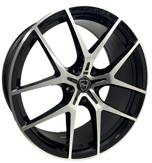 Elegant E017 20x8.5 35 5x114.3/Gloss Black Machine Face