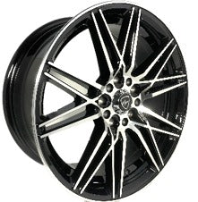 Elegant E005 18x8 30 5x112/5x114.3 Gloss Black Machine Face