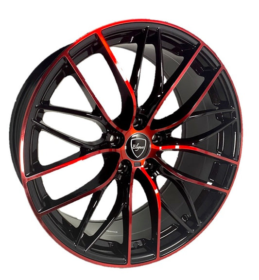 Elegant E010 20x8.5 35 5x114.3/Gloss Black Candy Red Face