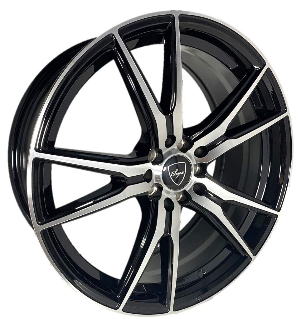 Elegant E001 15x6.5 35 4x100/4x114.3 Gloss Black Machine Face