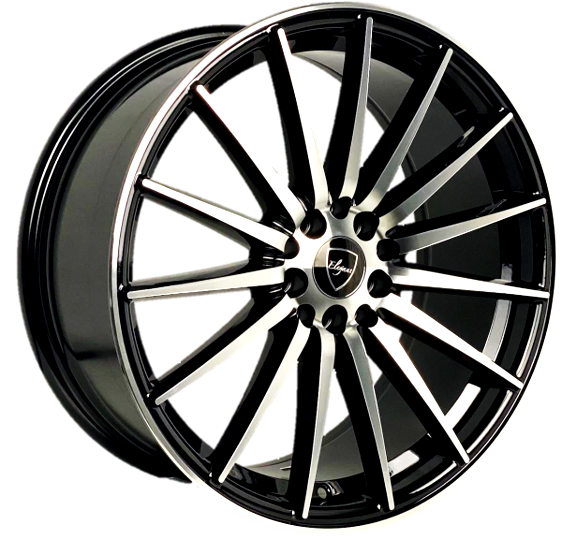 Elegant E007 18x8 35 5x100/5x114.3 Gloss Black Machine Face
