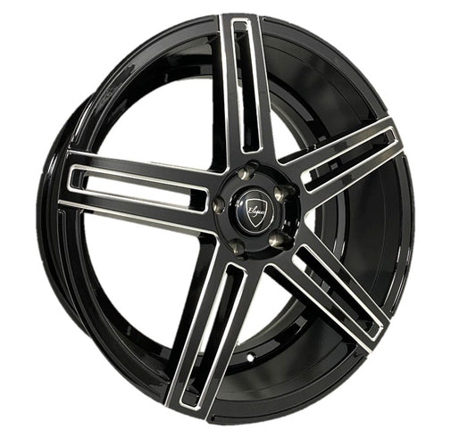 Elegant E018 20x8.5 35 5x114.3/Gloss Black Milled Edge
