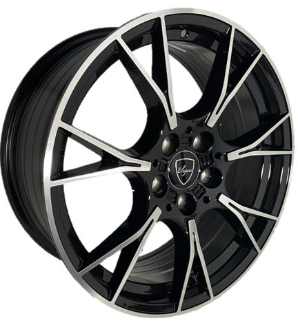 Elegant E006 18x8 35 5x114.3/Gloss Black Machine Face