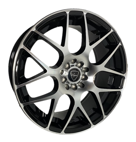 Elegant E004 18x8 35 5x100/5x114.3 Gloss Black Machine Face