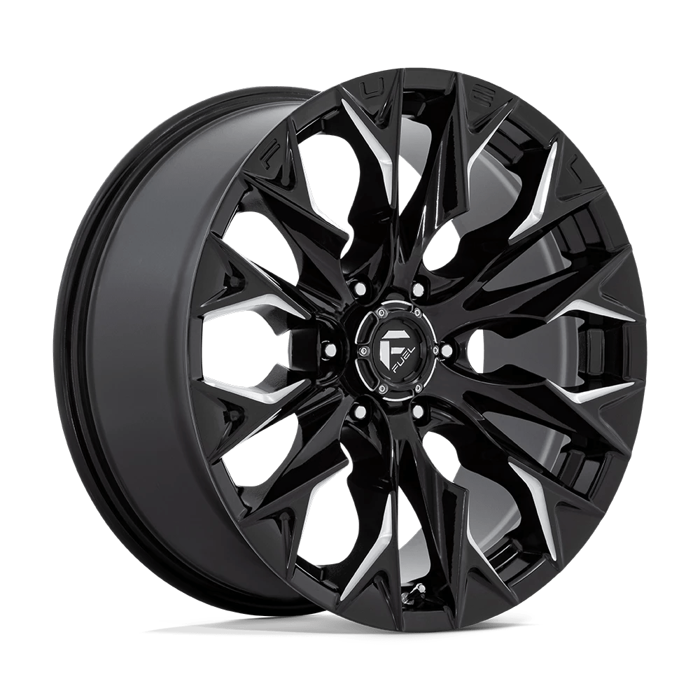 Fuel 1PC D803 FLAME 20X9 20 6X135 GLOSS BLACK MILLED