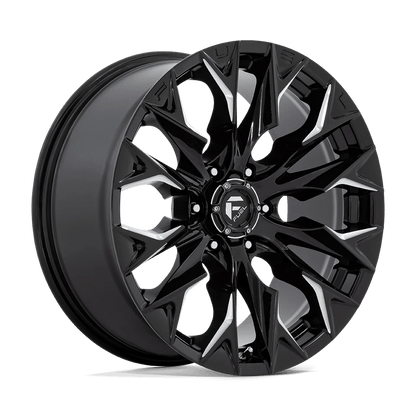 Fuel 1PC D803 FLAME 20X9 20 6X139.7 GLOSS BLACK MILLED