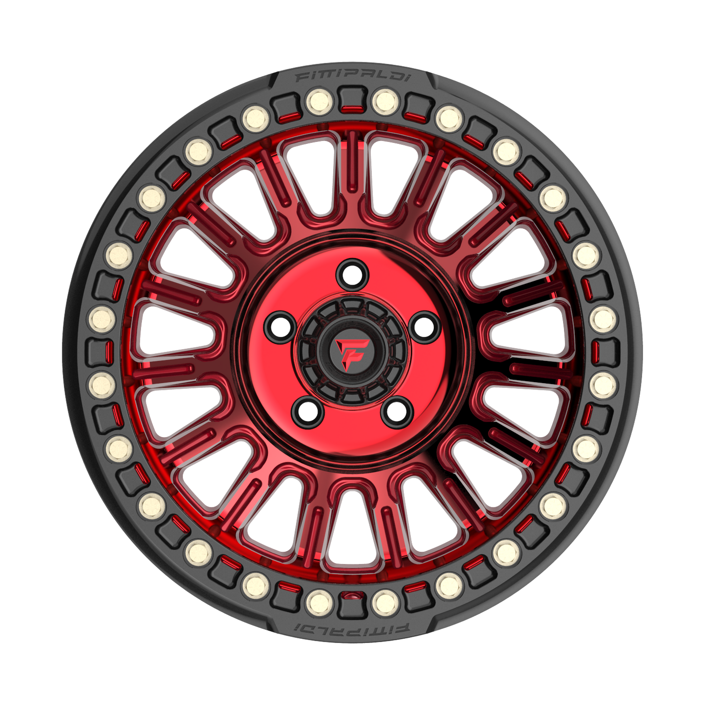 FITTIPALDI FB152R 17X9, PCD 5X5.00, ET -38, CB 71.5-METALLIC RED WITH RED TINT