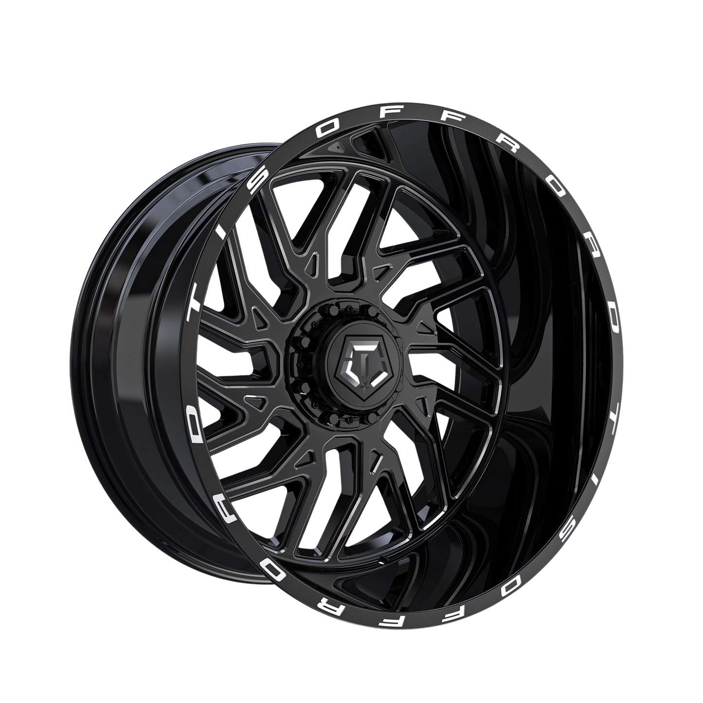 TIS 544BM 20x10 -25 Gloss Black Milled