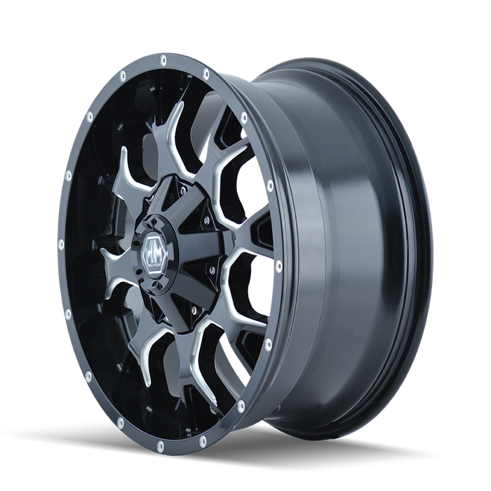 Mayhem 8015 Warrior 17x7.5 30 5x110/5x127(5x5) Black and Milled