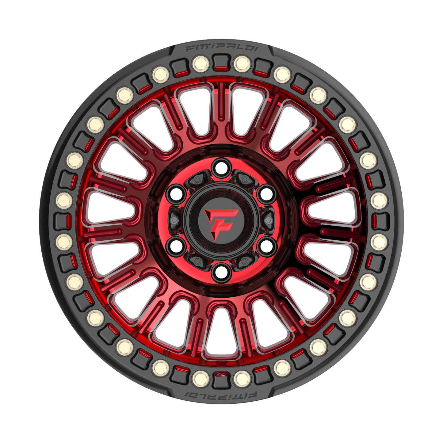 FITTIPALDI FB152R 17X9, PCD 6X5.50, ET -38, CB 106.2-METALLIC RED WITH RED TINT