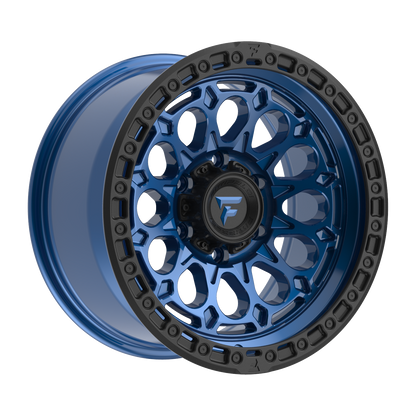 FITTIPALDI OFFROAD FT101BLB 17X9, PCD 6X5.50, ET -12, CB 106.2-GLOSS BLUE WITH SATIN BLACK RING