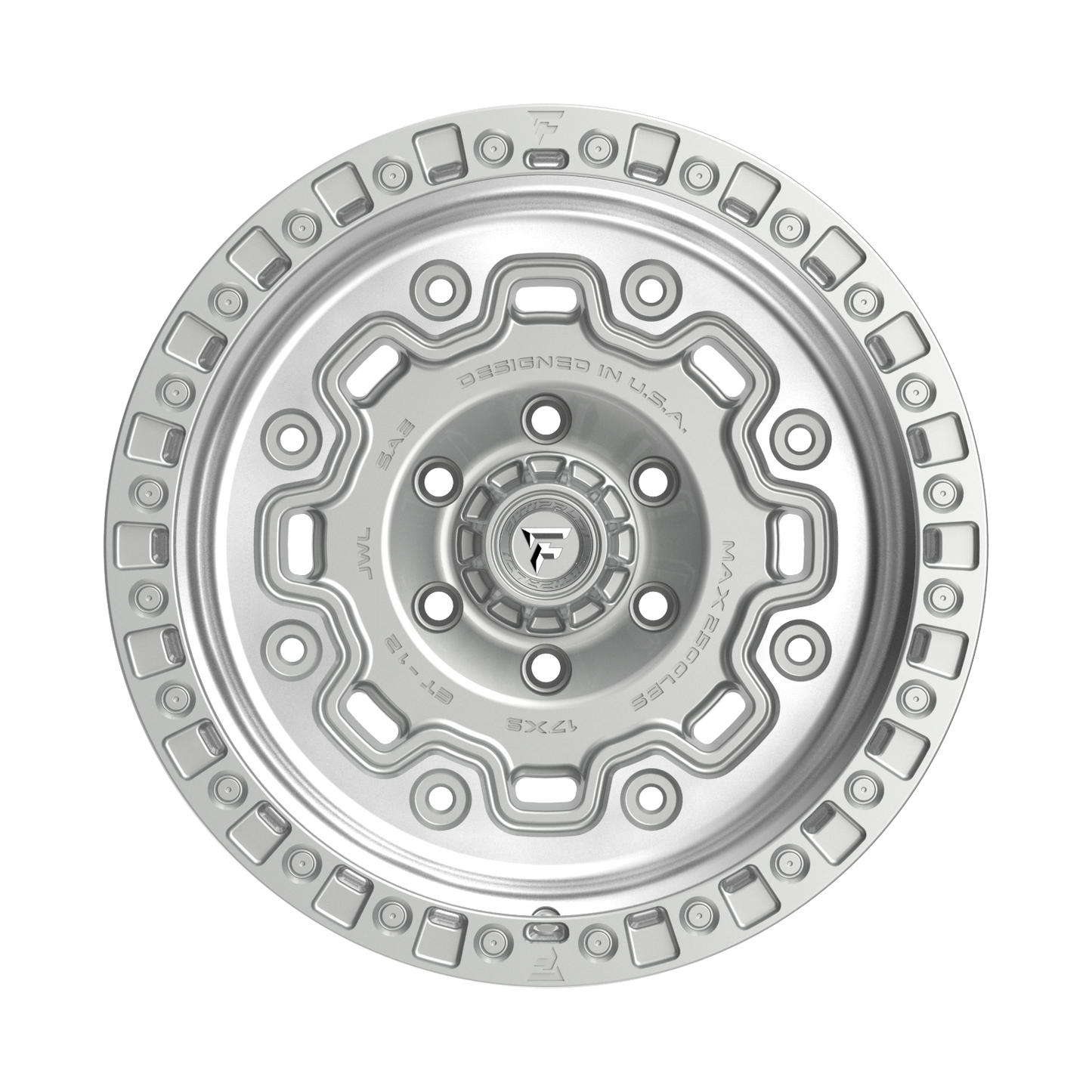 FITTIPALDI OFFROAD FT100MS 17X9, PCD 6X5.50, ET -12, CB 106.2-GLOSS SILVER MACHINED