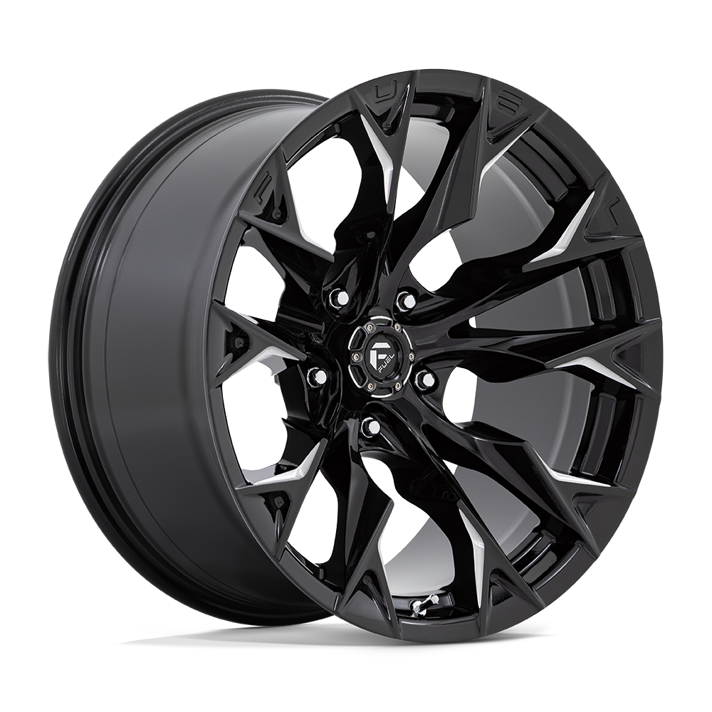 Fuel 1PC D803 FLAME 20X10 -18 5X127 GLOSS BLACK MILLED