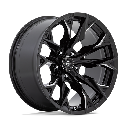 Fuel 1PC D803 FLAME 22X12 -44 5X127 GLOSS BLACK MILLED