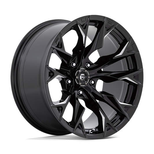 Fuel 1PC D803 FLAME 20X12 -44 5X127 GLOSS BLACK MILLED