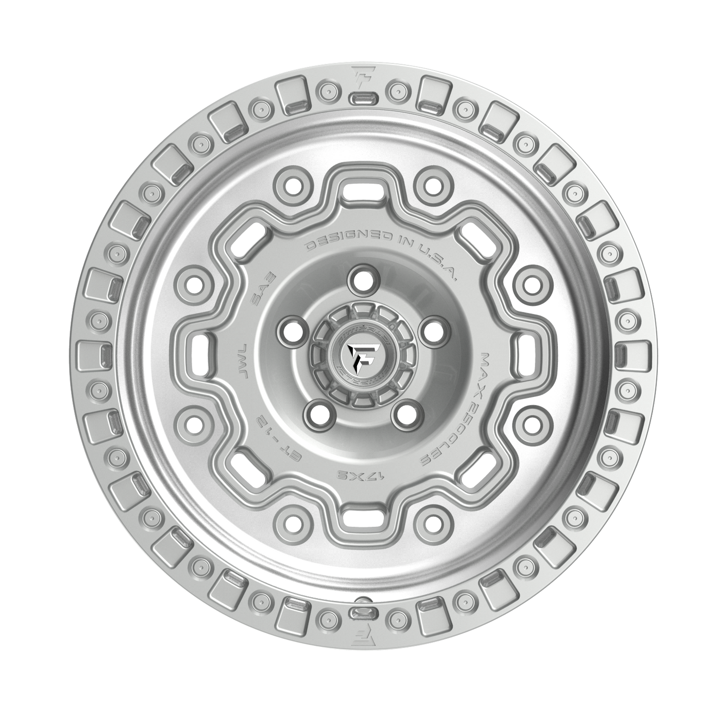 FITTIPALDI OFFROAD FT100MS 17X9, PCD 5X5.00, ET -12, CB 71.5-GLOSS SILVER MACHINED