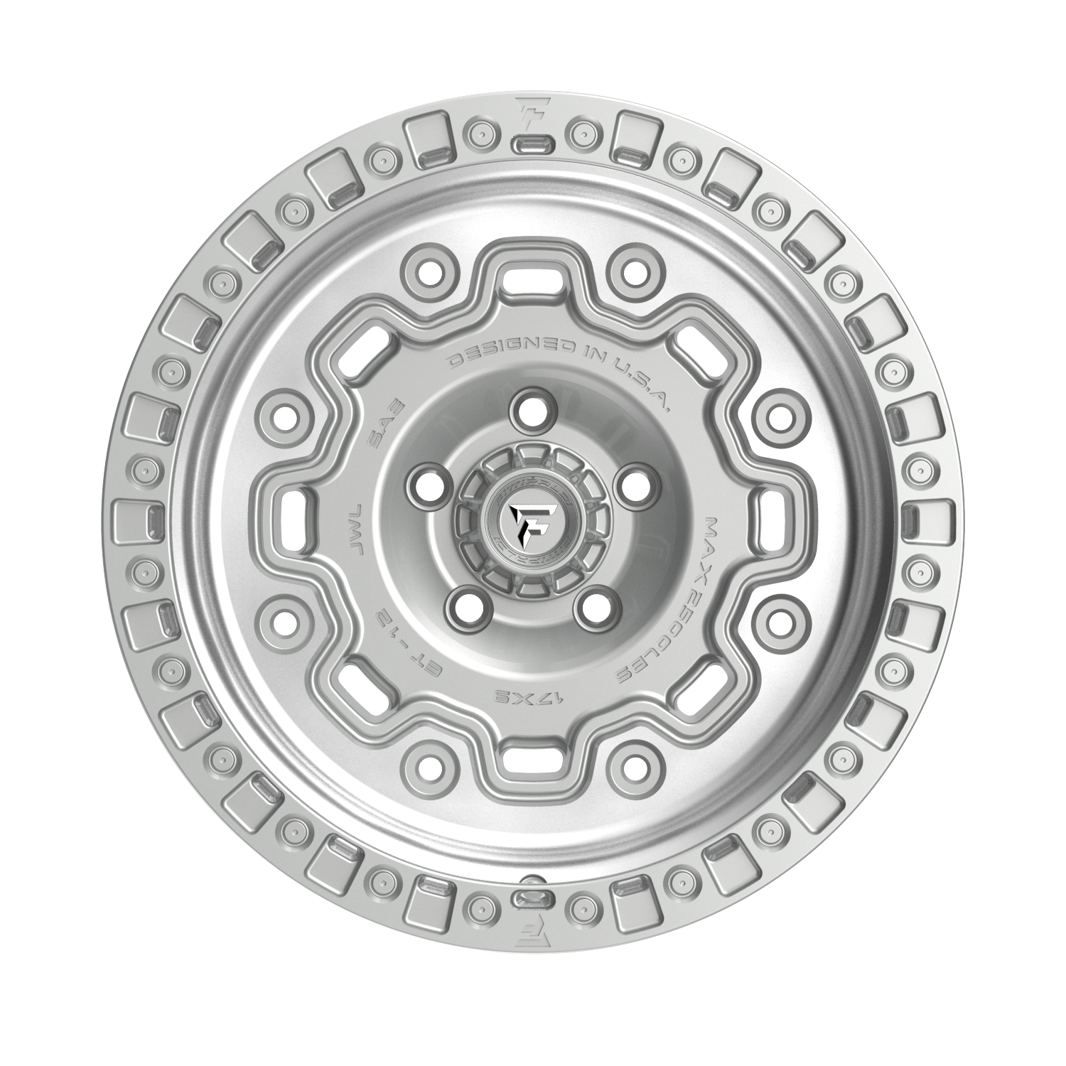 FITTIPALDI OFFROAD FT100MS 17X9, PCD 5X5.00, ET -12, CB 71.5-GLOSS SILVER MACHINED