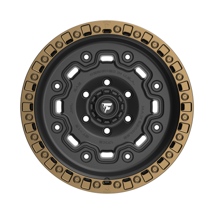 FITTIPALDI OFFROAD FT100BZ 17X9, PCD 6X5.50, ET -12, CB 106.2-SATIN BLACK WITH BRONZE RING