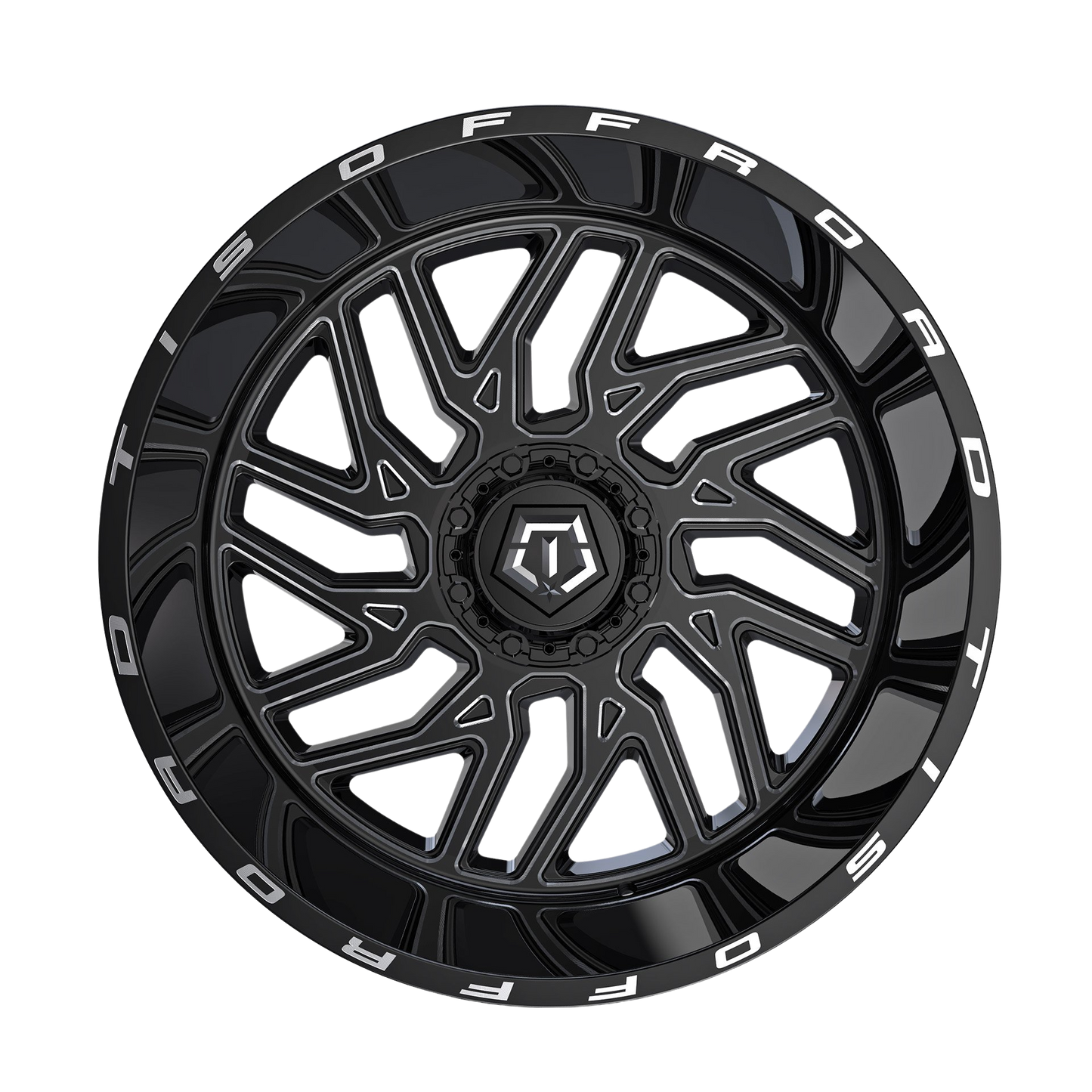TIS 544BM 20x10 -25 Gloss Black Milled