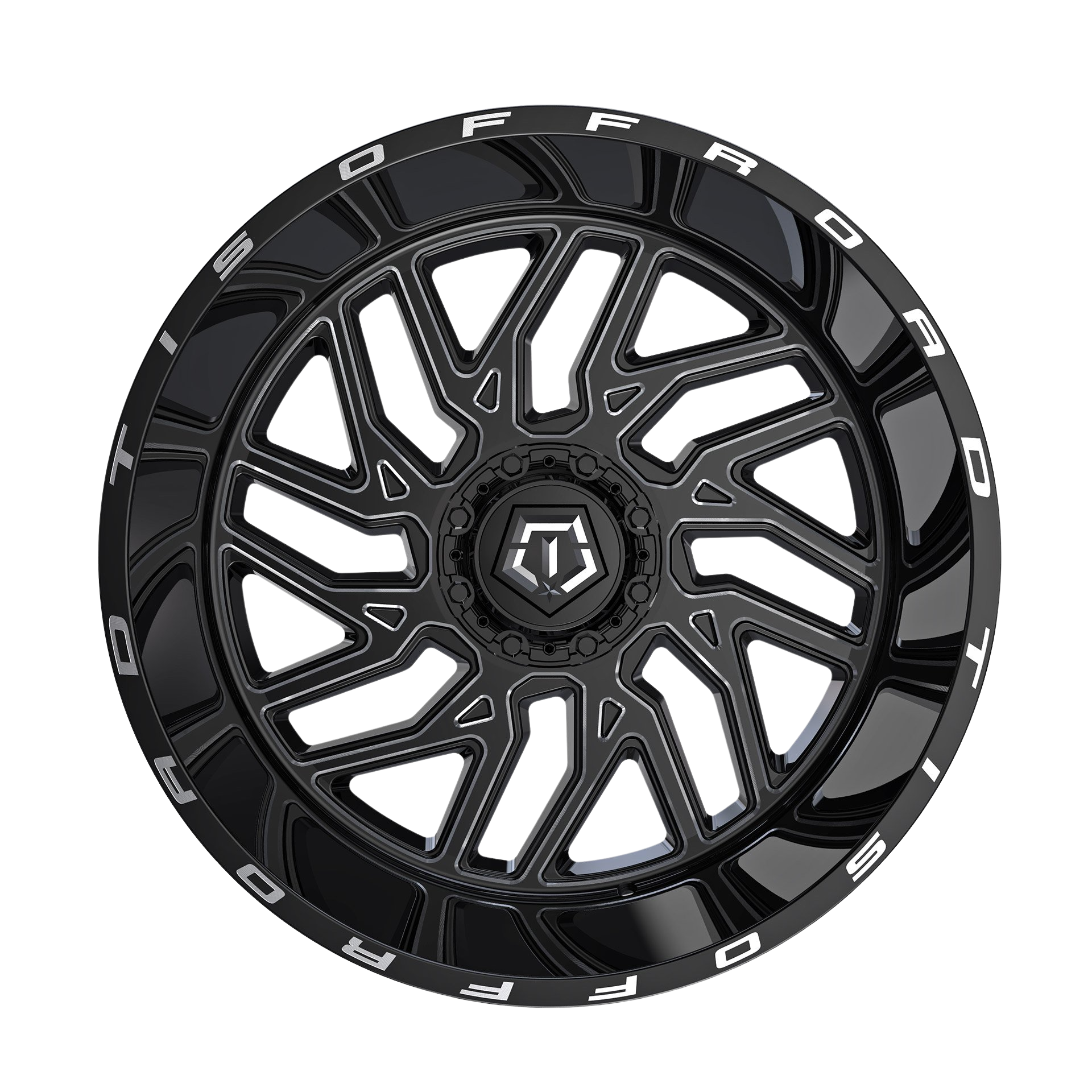 TIS 544BM 20x10 -25 Gloss Black Milled