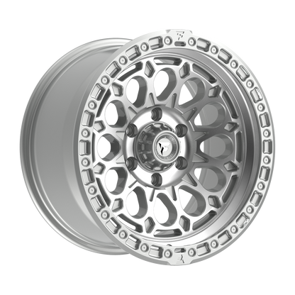 FITTIPALDI OFFROAD FT101MS 17X9, PCD 6X135, ET -12, CB 87.1-GLOSS SILVER WITH MACHINED FACE AND UNDERCUT