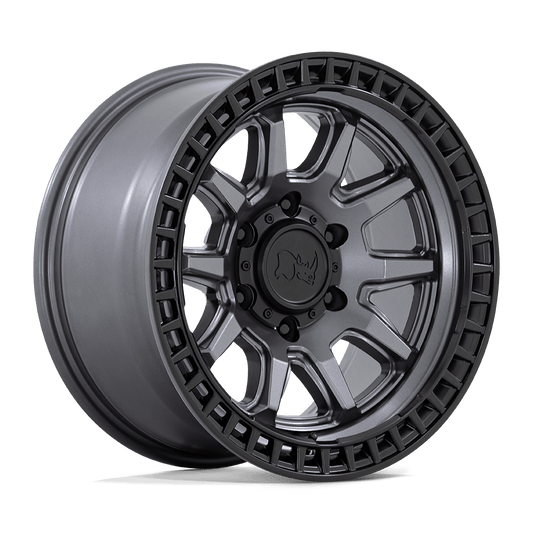 Black Rhino CALICO 17X8.5 0 5X127 MATTE GUNMETAL WITH MATTE BLACK LIP