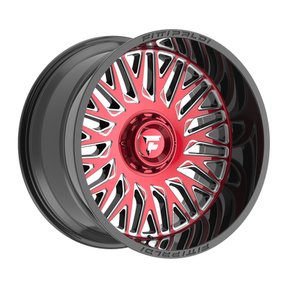 FITTIPALDI OFFROAD FA07MBRM 22X12, PCD 6X135/6X5.50, ET -44, CB 106.2-GLOSS BLACK MACHINED FACE, RED TINT, AND MILLED WINDOWS