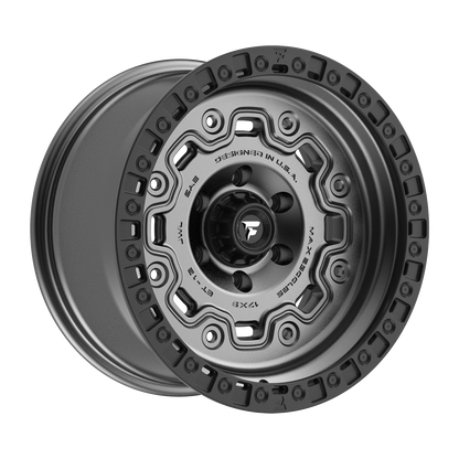 FITTIPALDI OFFROAD FT100AB 17X9, PCD 6X5.50, ET -12, CB 106.2-SATIN ANTHRACITE BLACK RING