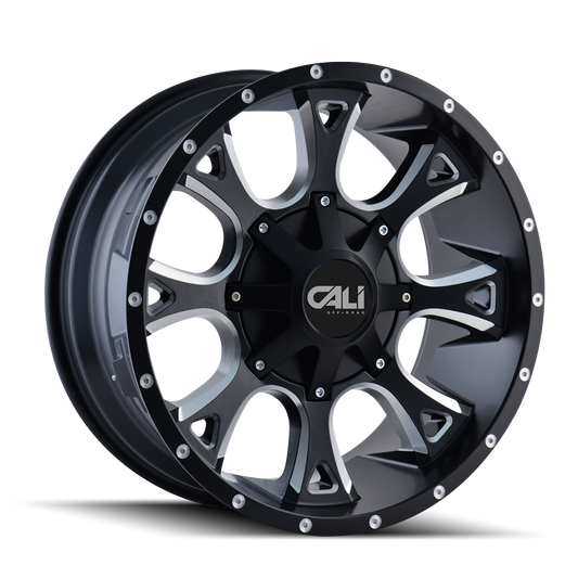 CALI OFF-ROAD ANARCHY 9103 20X9 18MM 5x127/5x139.7 87MM SATIN BLACK/MILLED SPOKES