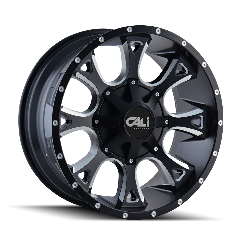 CALI OFF-ROAD ANARCHY 9103 22X12 -44MM 8x180 124.1MM SATIN BLACK/MILLED SPOKES