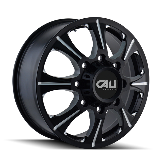 CALI OFF-ROAD BRUTAL 9105 22X8.25 127MM 8x165.1 116.7MM FRONT BLACK/MILLED SPOKES