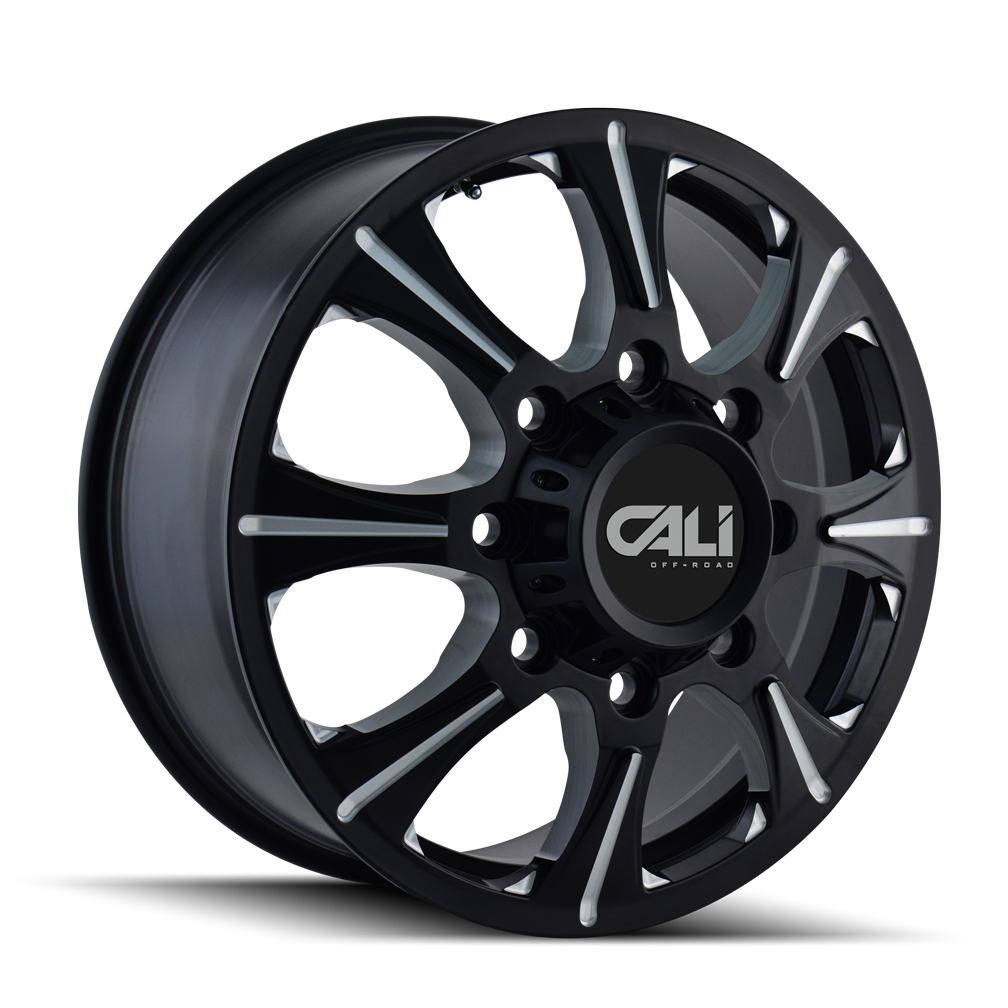 CALI OFF-ROAD BRUTAL 9105 22X8.25 127MM 8x200 142MM FRONT BLACK/MILLED SPOKES