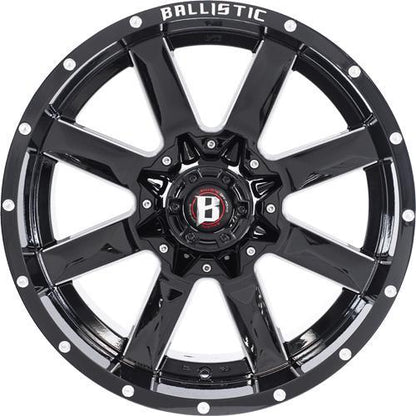 Ballistic 959 Rage 22x12 -50 5x150/139.7 (5x5.5) Gloss Black Milled