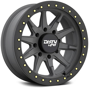 DIRTY LIFE DT-2 9304 17X9 -38 5x127 MATTE GUNMETAL W/SIMULATED RING