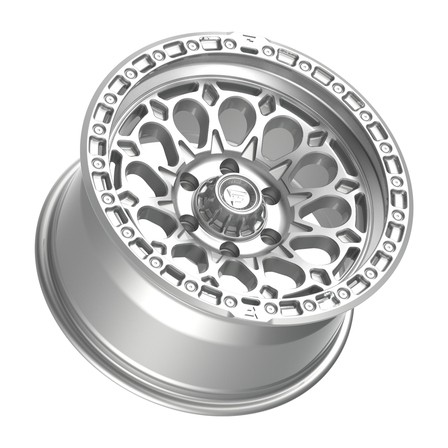 FITTIPALDI OFFROAD FT101MS 17X9, PCD 6X135, ET -12, CB 87.1-GLOSS SILVER WITH MACHINED FACE AND UNDERCUT